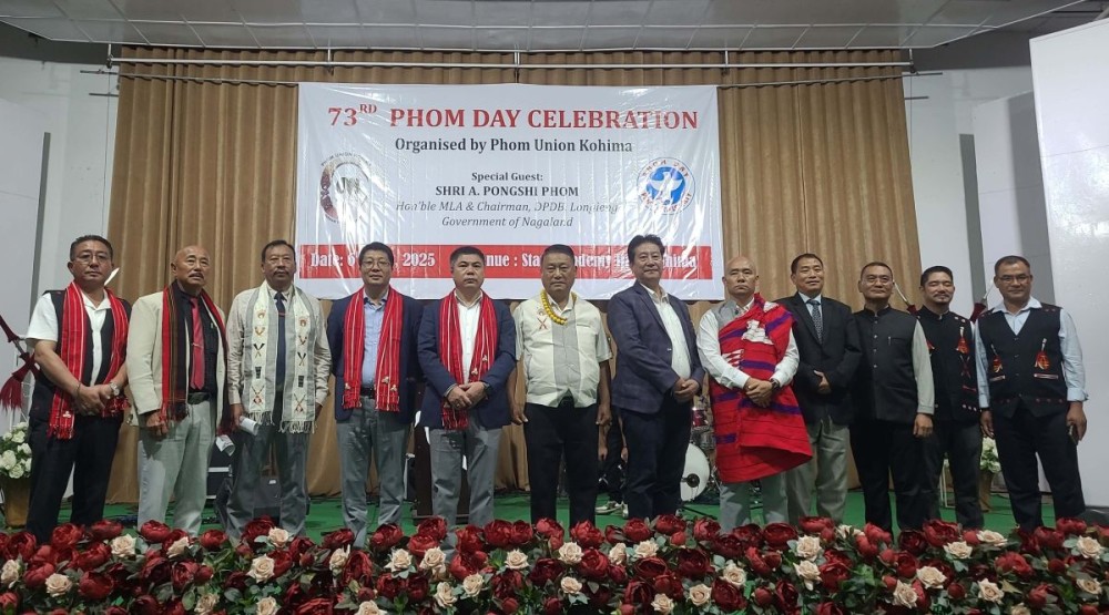 MLA Pongshi Phom and others during 73rd Phom Day celebration in Kohima on June 6. (Morung Photo)